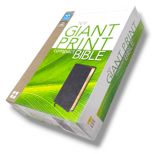 Niv Giant Print Compact Bible | By Zondervan Staff | Premium Leather | New Edition