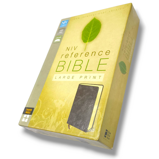 NIV, Reference Bible | Large Print | Thum Index | Leathersoft Tan/Brown | New Edition