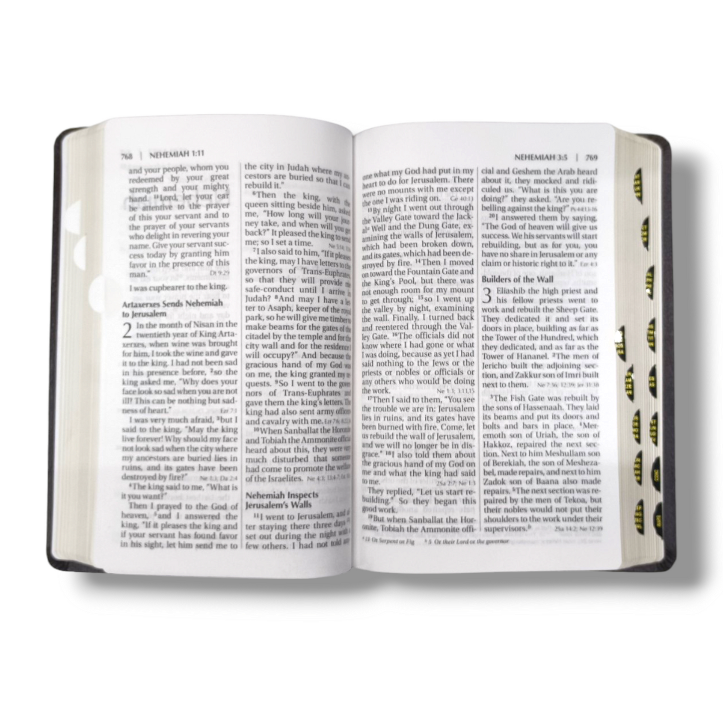 NIV, Reference Bible | Large Print | Thum Index | Leathersoft Tan/Brown | New Edition