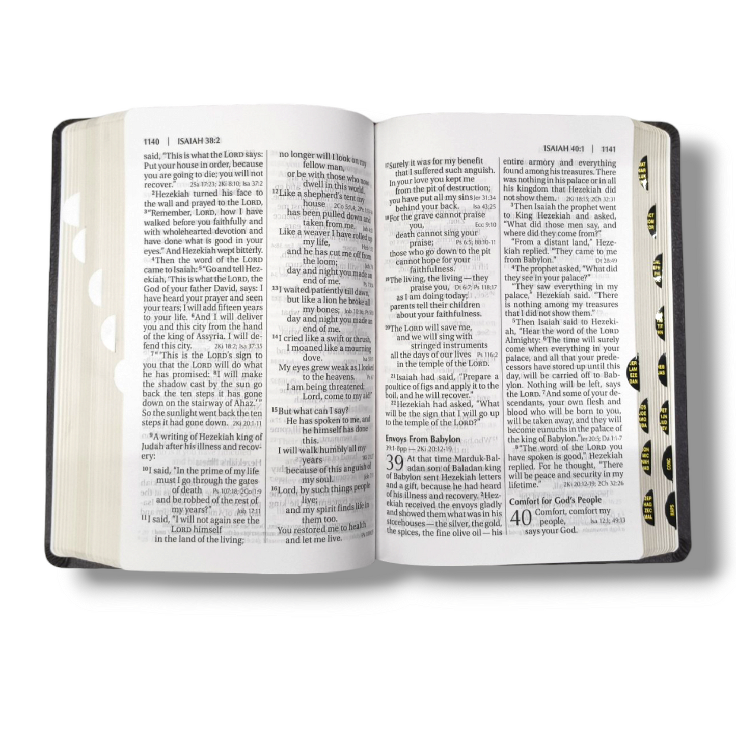 NIV, Reference Bible | Large Print | Thum Index | Leathersoft Tan/Brown | New Edition