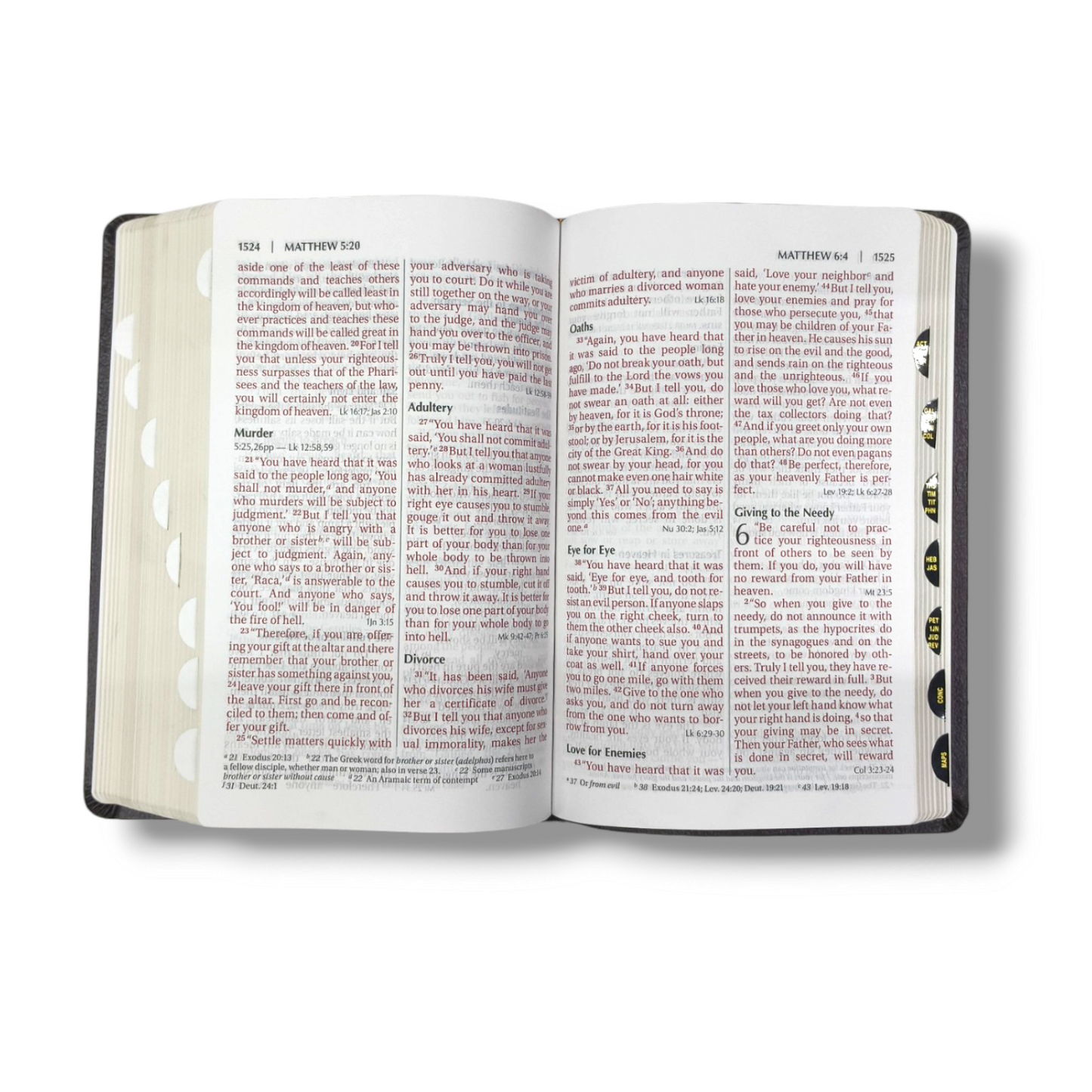 NIV, Reference Bible | Large Print | Thum Index | Leathersoft Tan/Brown | New Edition