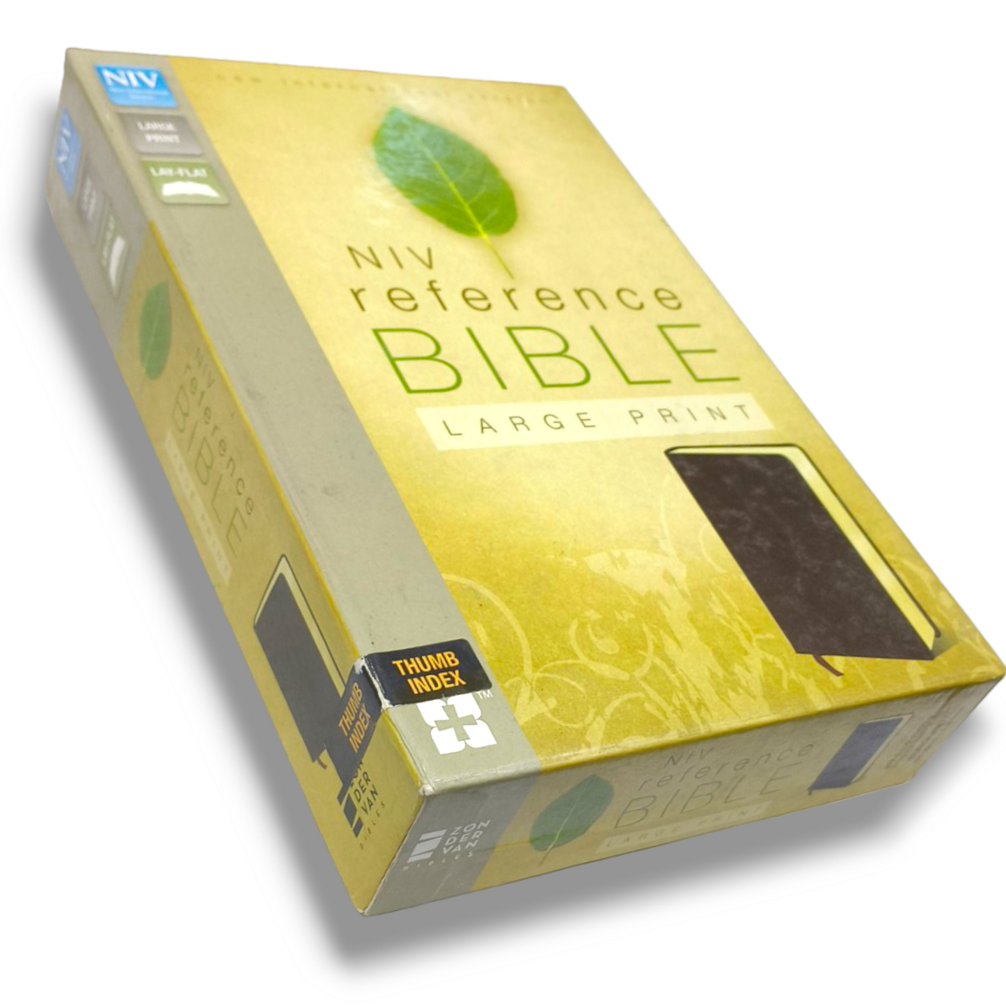 NIV, Reference Bible | Large Print | Thum Index | Leathersoft Tan/Brown | New Edition