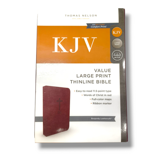 KJV VALUE LARGE PRINT THINLINE BIBLE |  Cross Attractive Design Hardcover with Lavender Italian Duo-Tone | Red Letter | New Edition