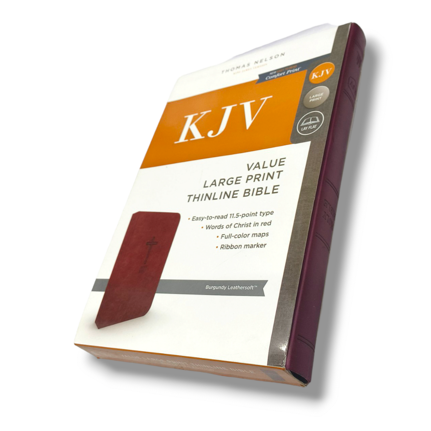 KJV VALUE LARGE PRINT THINLINE BIBLE |  Cross Attractive Design Hardcover with Lavender Italian Duo-Tone | Red Letter | New Edition