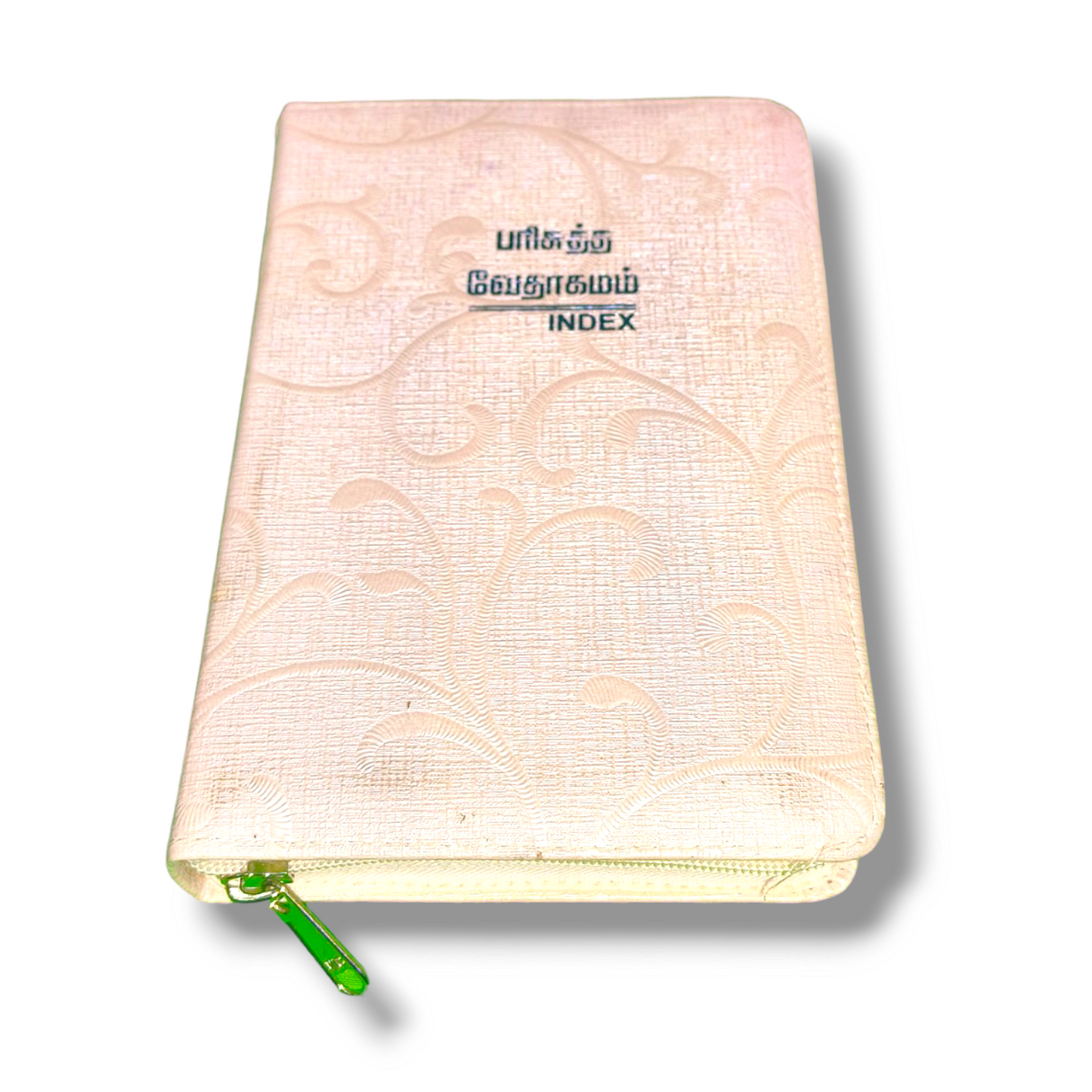 Tamil Bible With Thumb Index | Light White Color Cover With Zip | New Edition | Compact Size