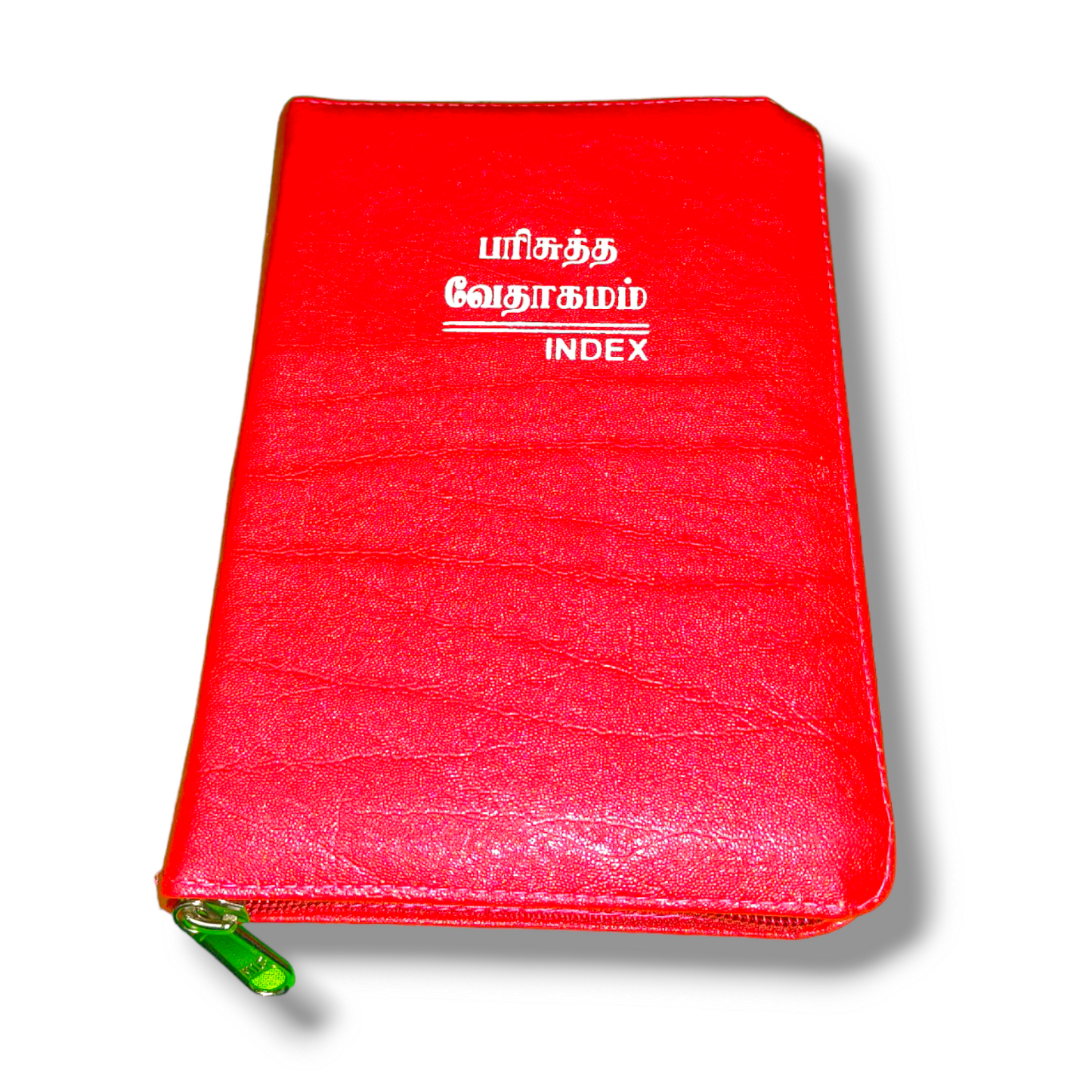 Tamil Bible With Thumb Index | Red Color Cover With Zip | New Edition | Compact Size