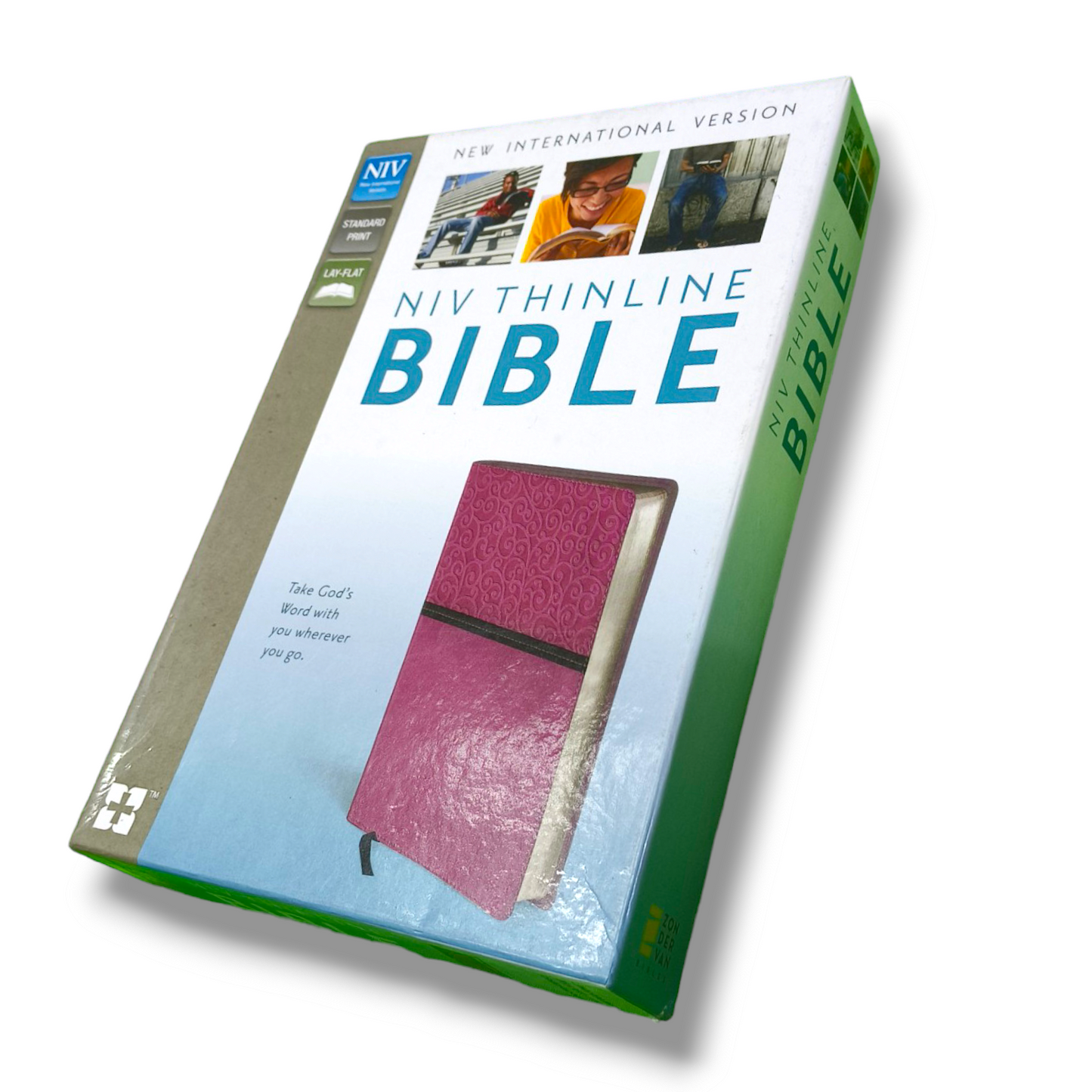 Holy Bible NIV Pink | Plum Italian Duo-Tone | Thinline  Lay-Flat  Thinline | Study Bible | New Edition