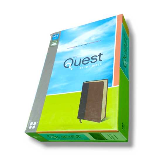 NIV Quest Study Bible | Attractive Leather Soft Cover | Personal Reference | With Related Pictures  | New Edition