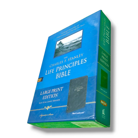 NKJV Life Principles Bible | Large Print Edition | Black Cover Edition | Study Bible | New Edition