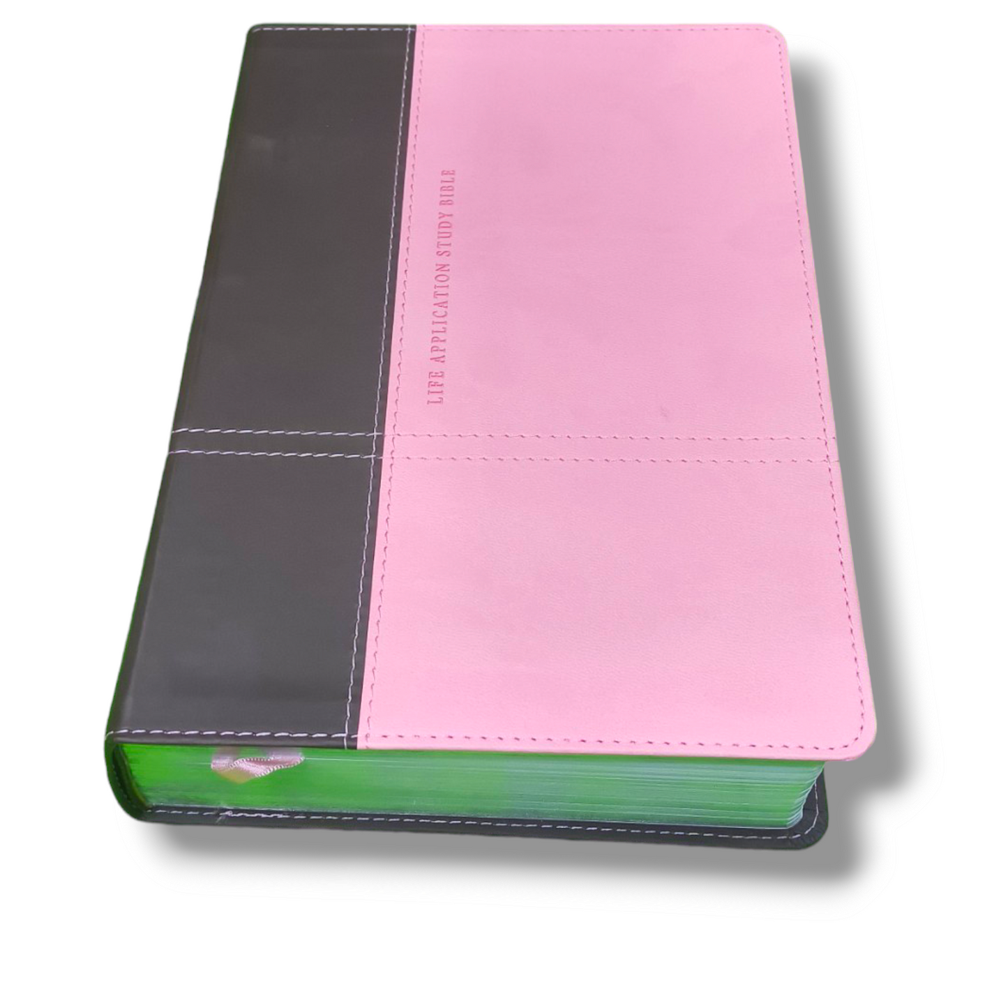 NLT Life Application Study Bible | Attractive Dark Brown/Pink Leather Edition | With Thumb Edition | New Edition