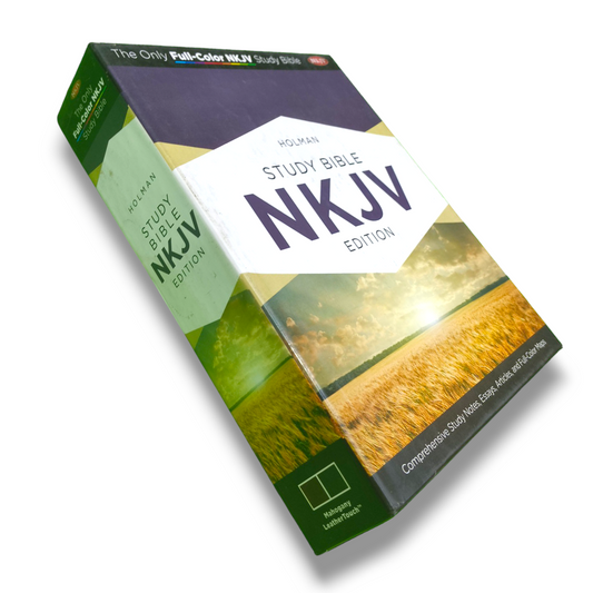 NKJV Holman Study | Mahogany Attractive Brown Leather Touch Edition | With Thumb Index | New Edition