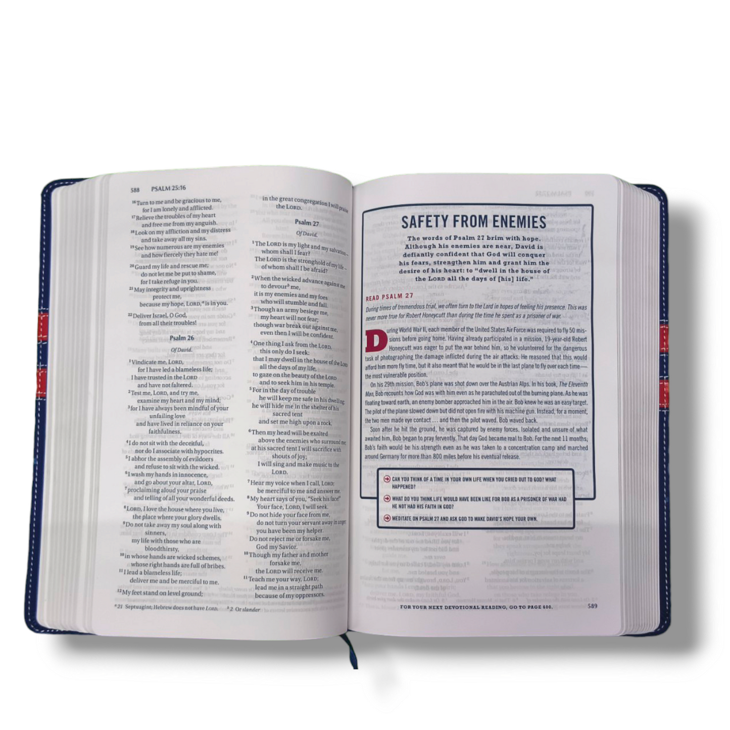 NIV College Devotional Bible | Attractive Design  Navy / Red, Italian Duo-Tone | Study Bible | New Edition