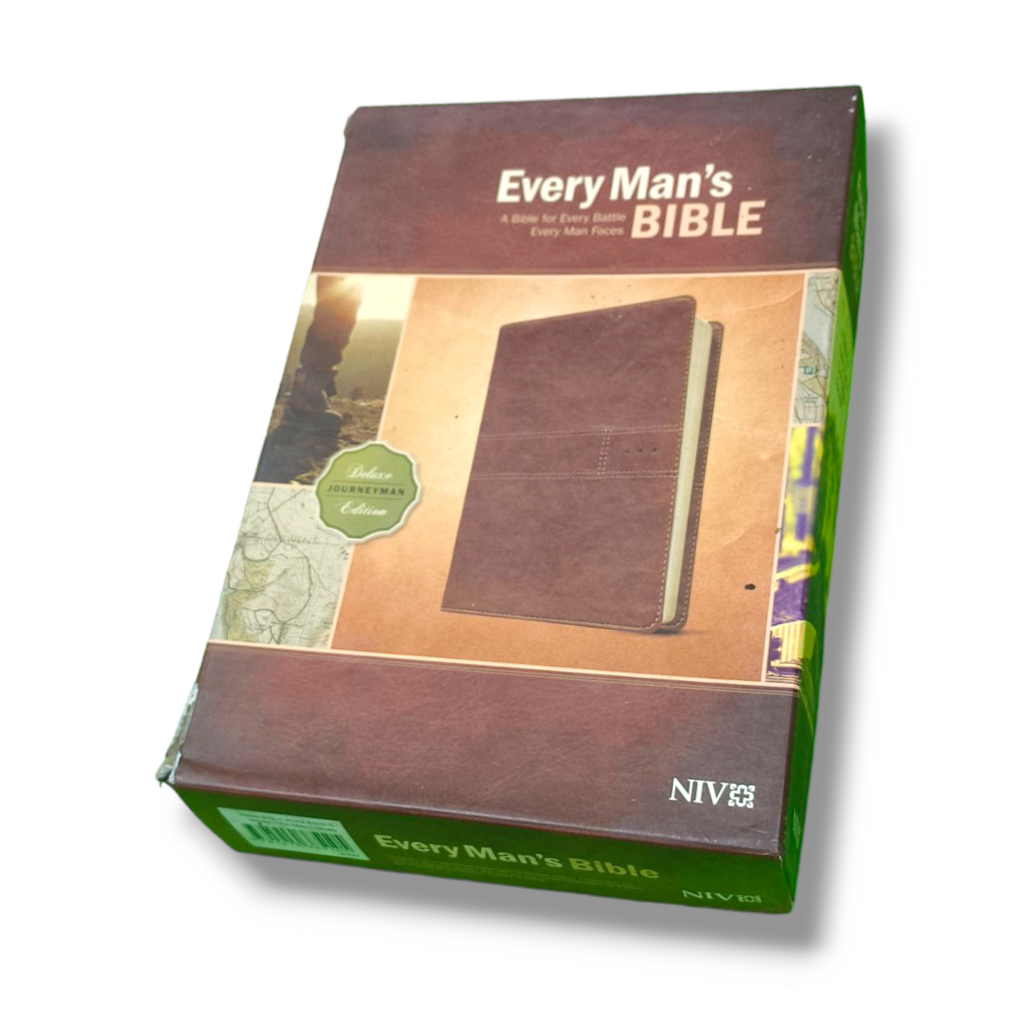NIV Every Man's Bible | Deluxe Journeyman Edition Leather Brown | Study Bible | New Edition