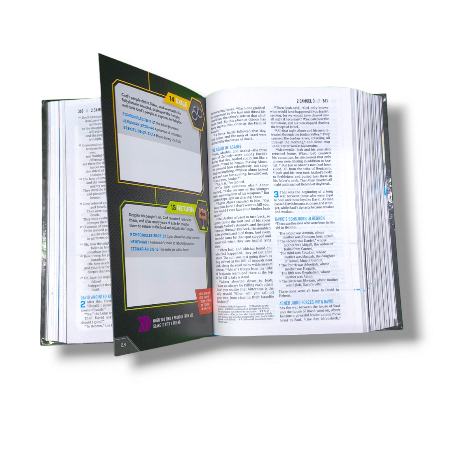 NLT Tyndale Boys Life Application Study Bible | Hard Bound Edition | Neon/Black NLT Study Bible for Boys | New Edition