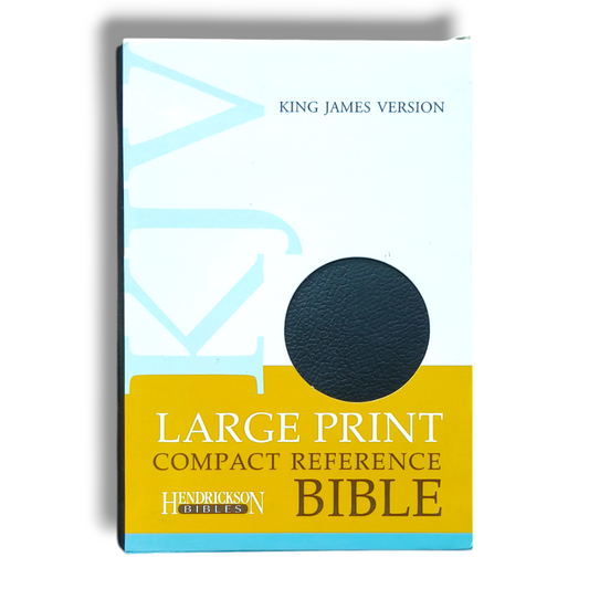KJV Large Print Bible | Compact Reference Bible | Black Pure Leather Deigned Bound Edition | Red Latter Edition | New Edition