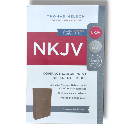 NKJV Compact Large Print | Reference Bible | Dictionary - Concordance | Red Letter Edition | Full-Color Map's | New Edition