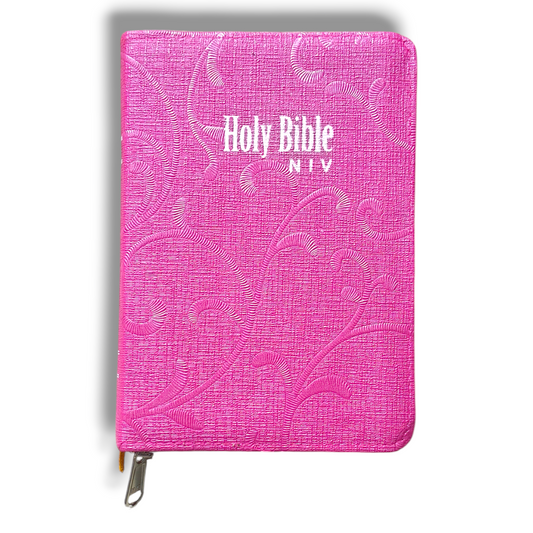 NIV Compact Edition Bible | Thumb Index Bible | With Light Pink Attractive Design Bound |  New Edition Bible Duo-Tone