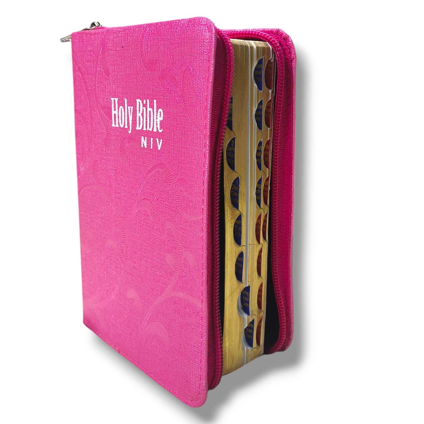 NIV Compact Edition Bible | Thumb Index Bible | With Light Pink Attractive Design Bound |  New Edition Bible Duo-Tone