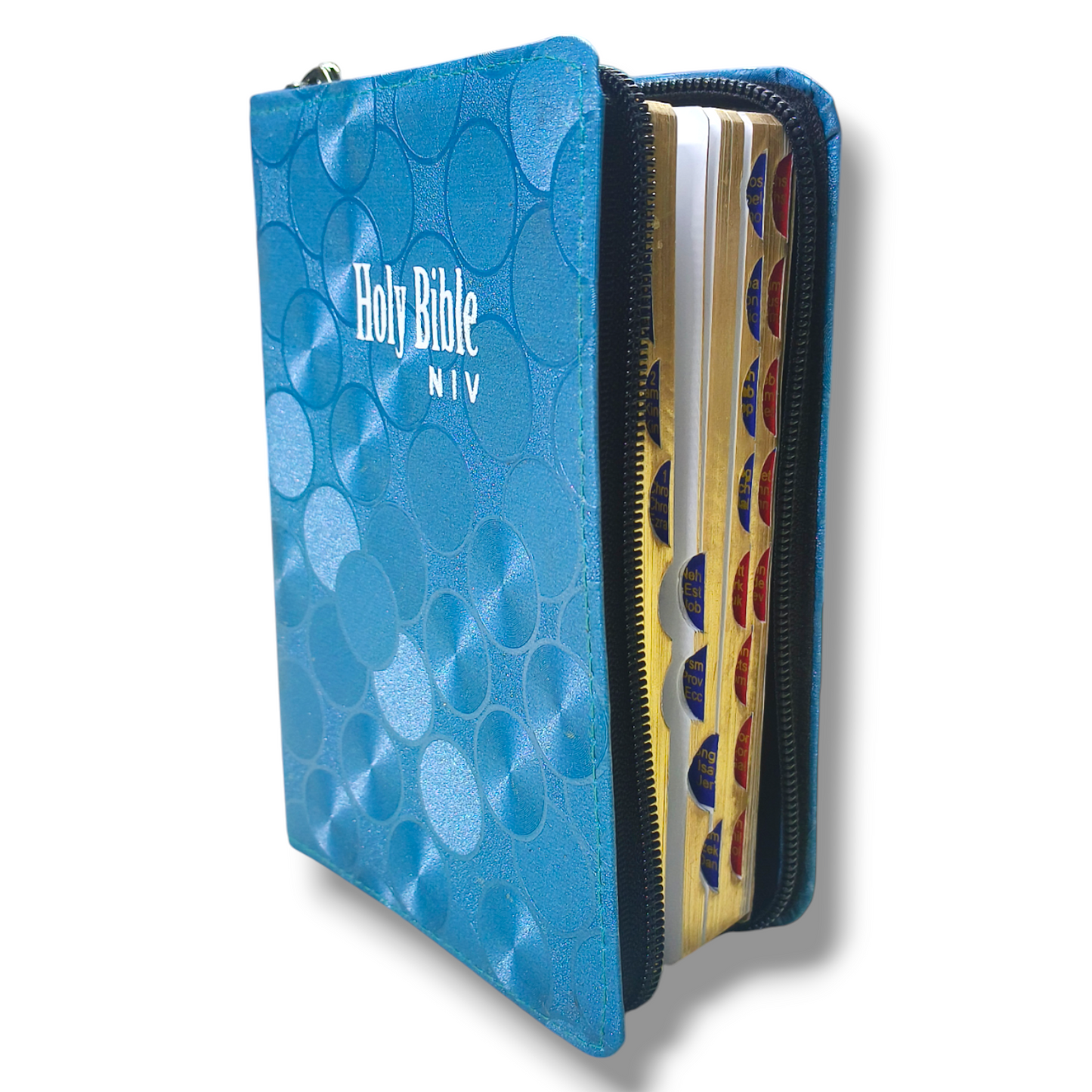 NIV Compact Edition Bible | Thumb Index Bible | With Blue Attractive Design Bound |  New Edition Bible Duo-Tone