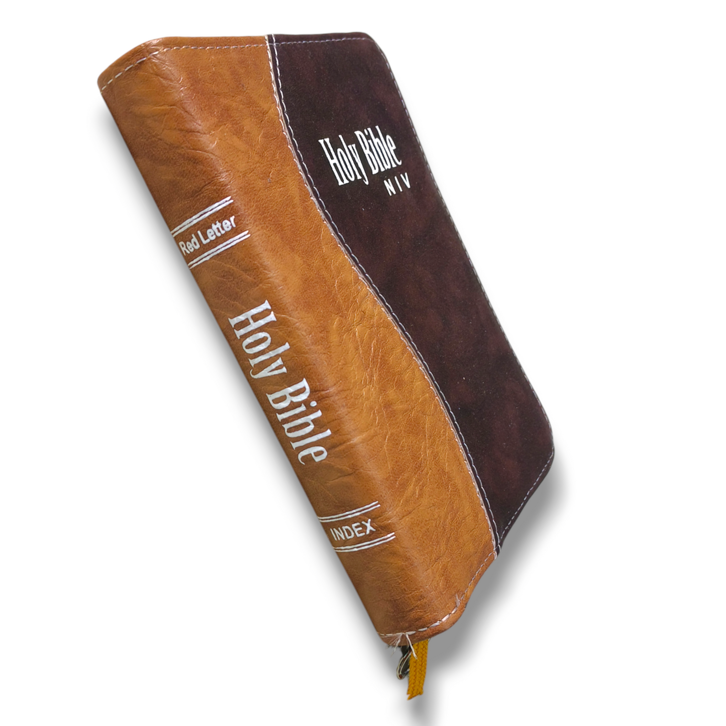 NIV Compact Edition Bible | Thumb Index Bible | With Brown & Black Attractive Design Bound |  New Edition Bible Duo-Tone
