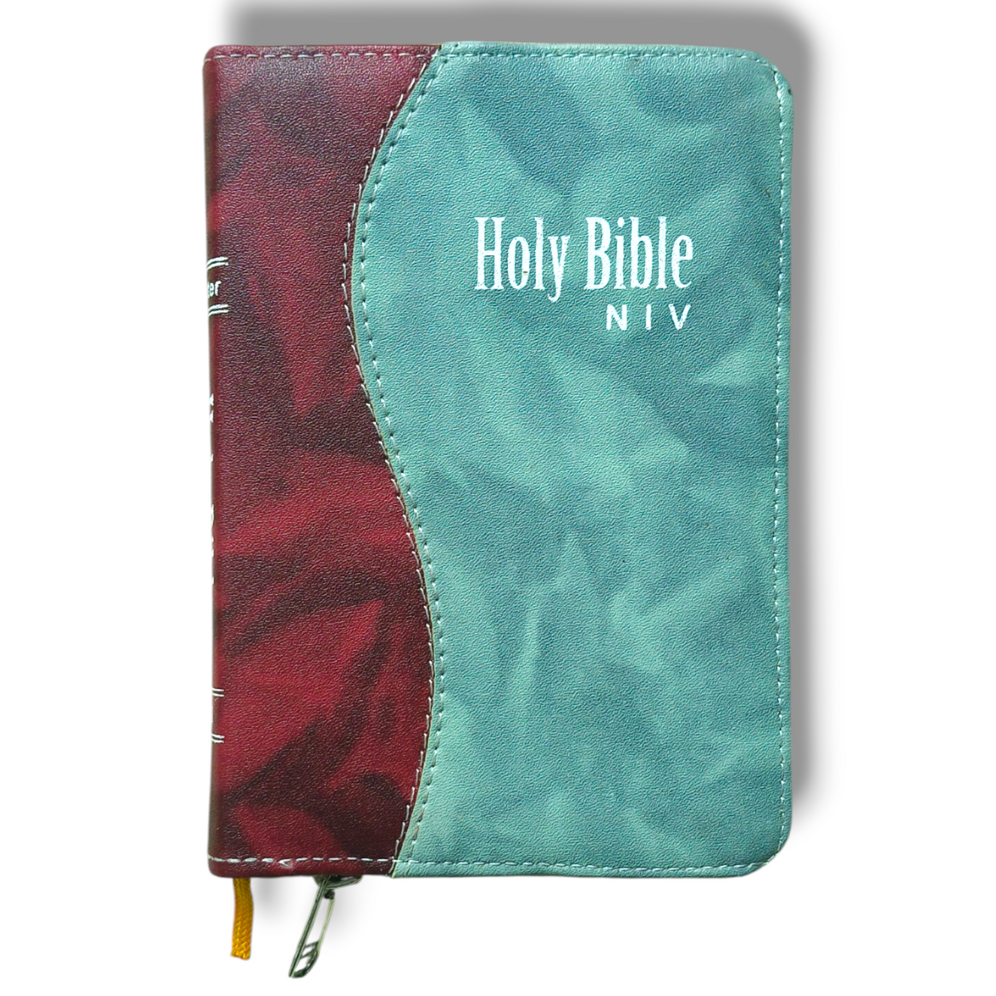 NIV Compact Edition Bible | Thumb Index Bible | With Brown & Light Blue Attractive Design Bound |  New Edition Bible Duo-Tone