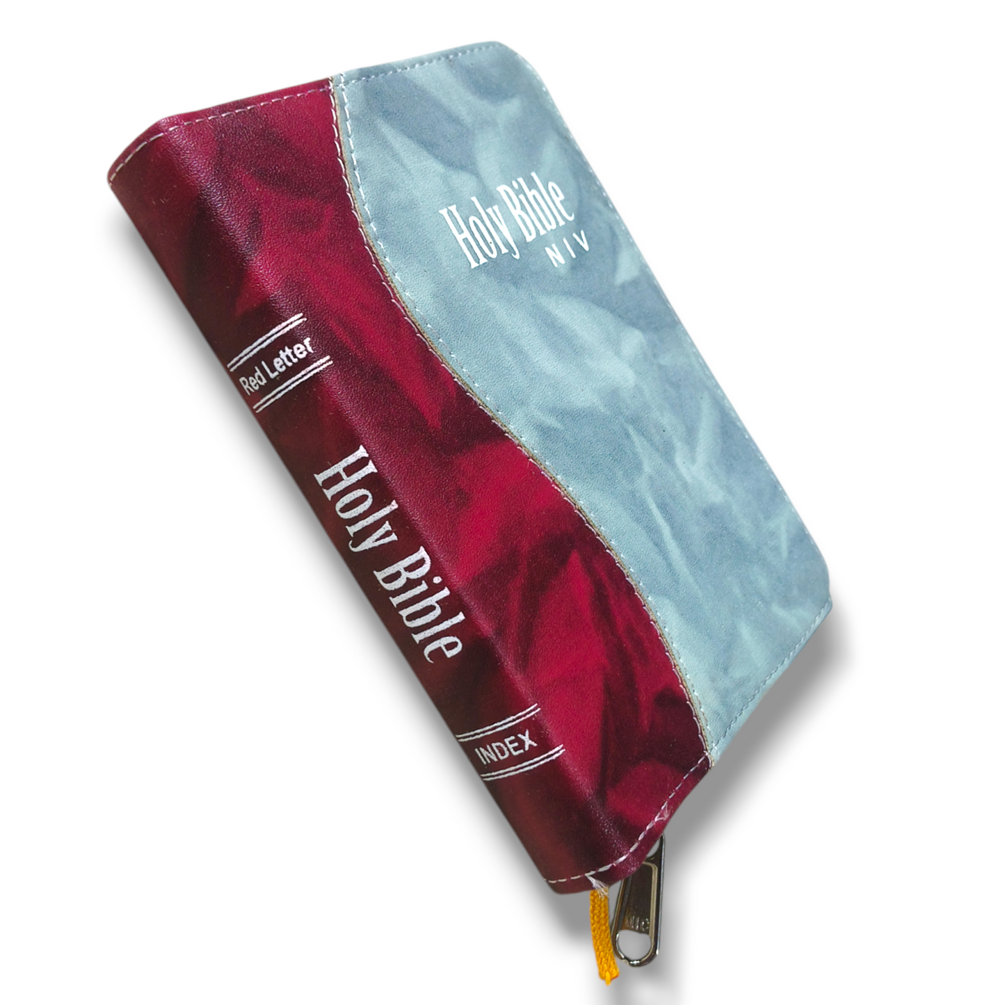 NIV Compact Edition Bible | Thumb Index Bible | With Brown & Light Blue Attractive Design Bound |  New Edition Bible Duo-Tone