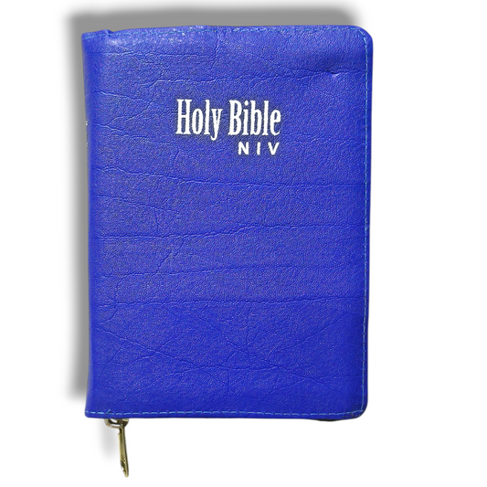 NIV Compact Edition Bible | Thumb Index Bible | With Navy Blue Attractive Design Bound |  New Edition Bible Duo-Tone
