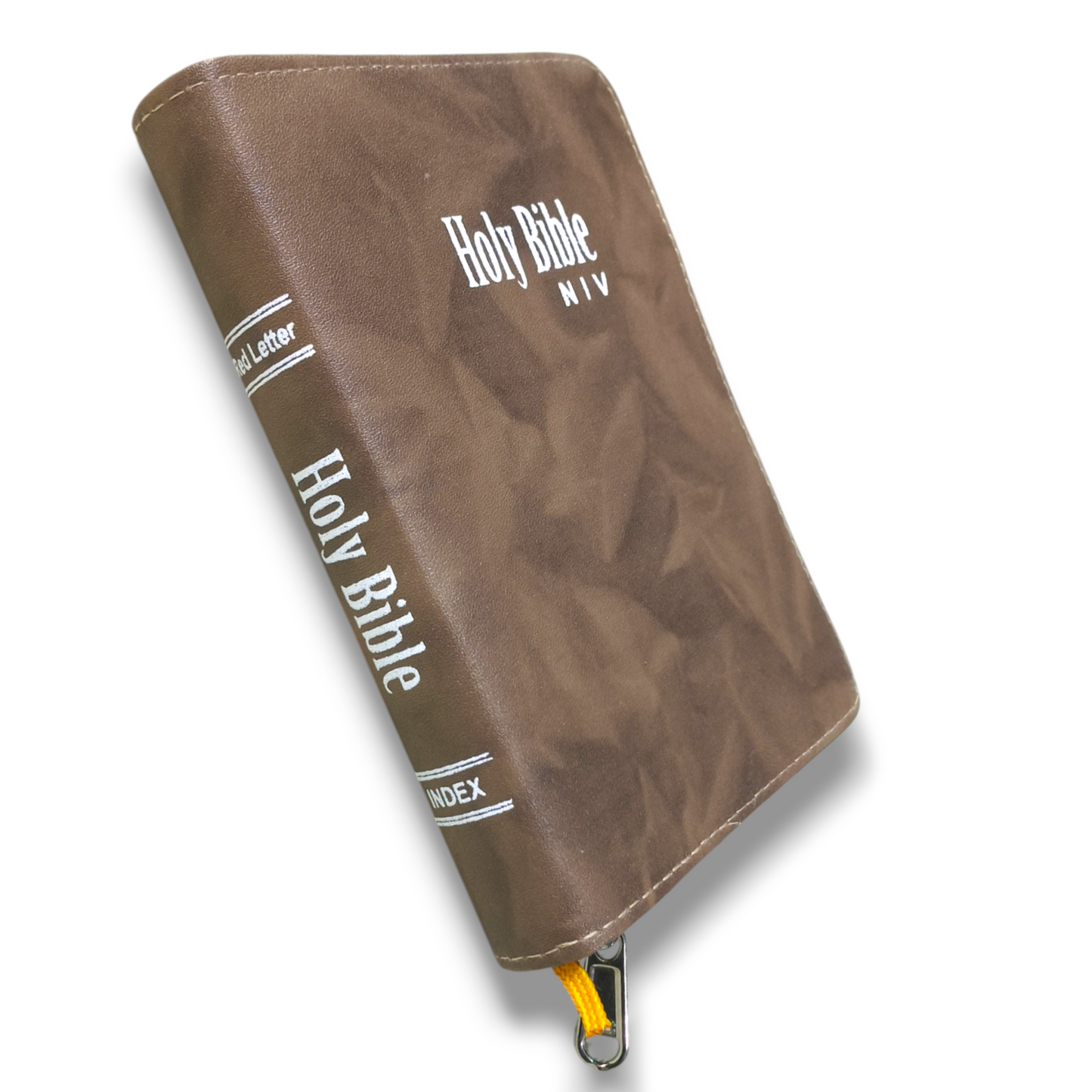 NIV Compact Edition Bible | Thumb Index Bible | With Light Brown Attractive Design Bound |  New Edition Bible Duo-Tone