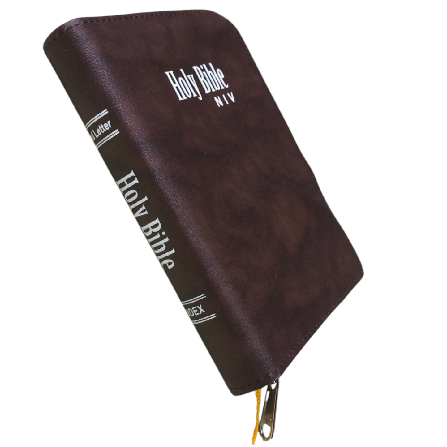 NIV Compact Edition Bible | Thumb Index Bible | With Dark Brown Attractive Design Bound |  New Edition Bible Duo-Tone