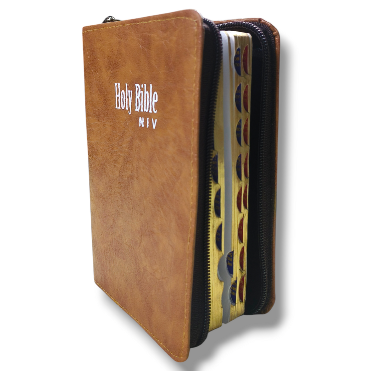 NIV Compact Edition Bible | Thumb Index Bible | With Orange Attractive Design Bound |  New Edition Bible Duo-Tone