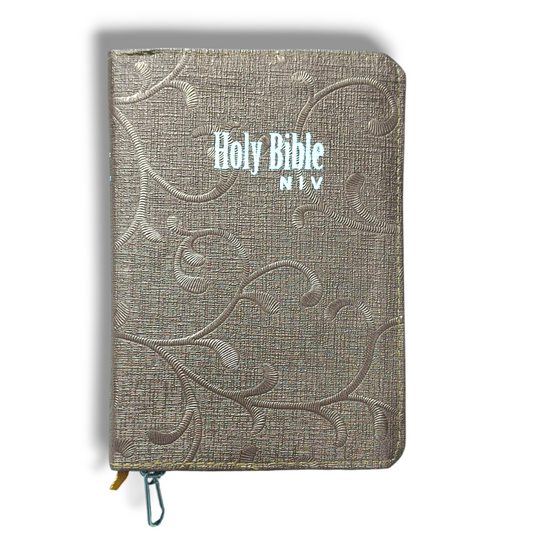 NIV Compact Edition Bible | Thumb Index Bible | With Light Brown & Red Attractive Design Bound |  New Edition Bible Duo-Tone | D d3