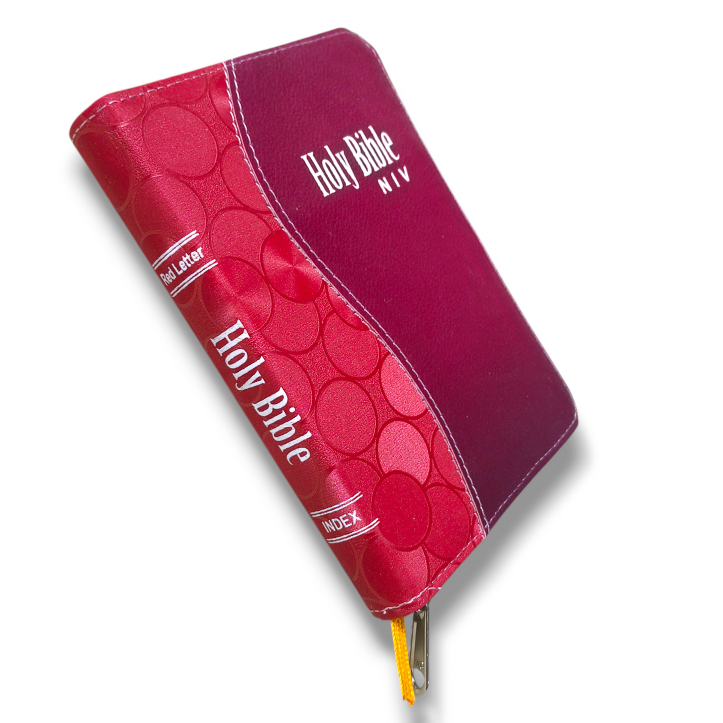 NIV Compact Edition Bible | Thumb Index Bible | With Light Brown & Red Attractive Design Bound |  New Edition Bible Duo-Tone | D5