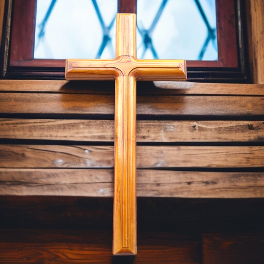 Primum Wooden Cross | Made by ( Sheesham wooden ) | with Pure Polished | For Home Decor | Best Gift To Friend's