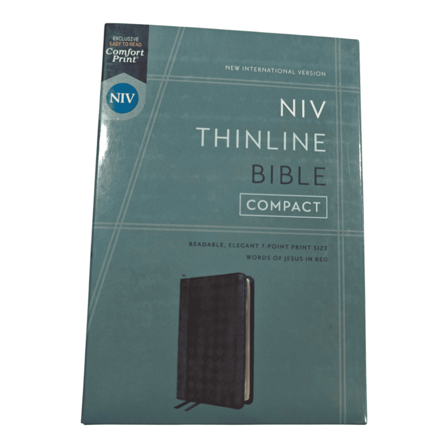 NIV Thinline Bible, Compact, Leathersoft, Brown, Red Letter Edition: Large Print, Easy-to-Carry, Ribbon Marker, Gift Box