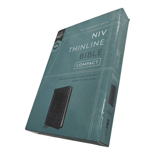 NIV Thinline Bible, Compact, Leathersoft, Brown, Red Letter Edition: Large Print, Easy-to-Carry, Ribbon Marker, Gift Box