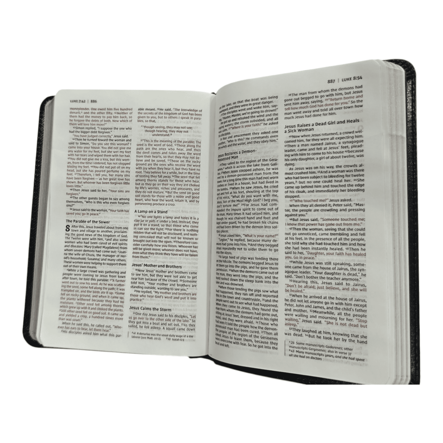NIV Thinline Bible, Compact, Leathersoft, Brown, Red Letter Edition: Large Print, Easy-to-Carry, Ribbon Marker, Gift Box