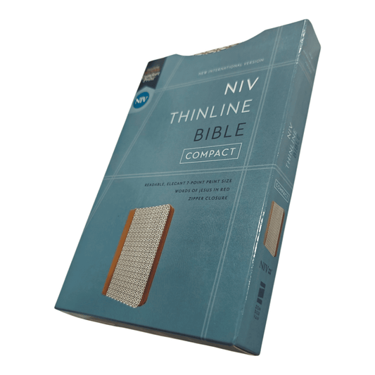 NIV Thinline Bible, Compact, Leathersoft, Navy, Red Letter Edition: Easy-to-Carry, Large Print, Ribbon Marker, Gift Box