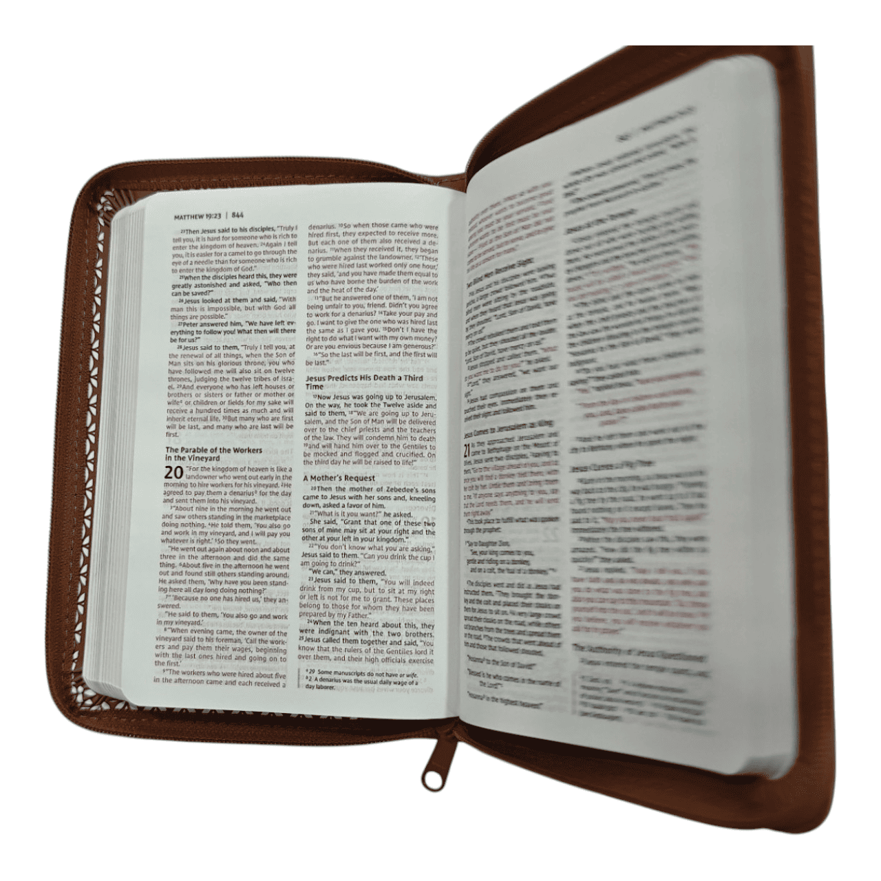 NIV Thinline Bible, Compact, Leathersoft, Navy, Red Letter Edition: Easy-to-Carry, Large Print, Ribbon Marker, Gift Box