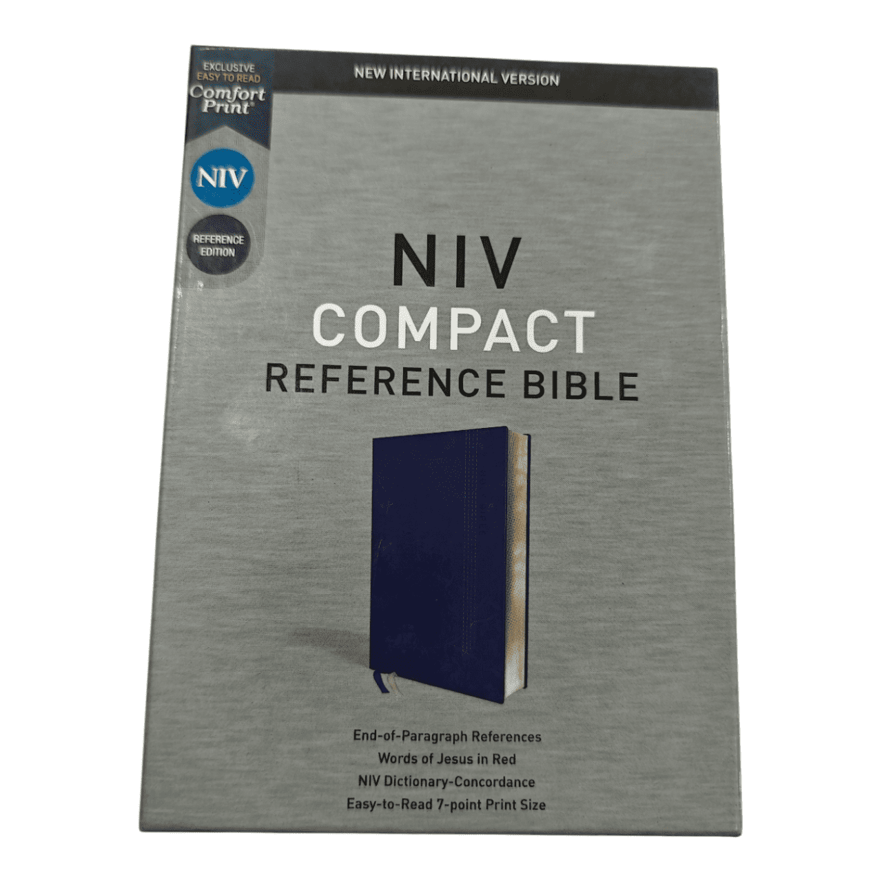 NIV Compact Reference Bible, Leathersoft, Brown, Red Letter Edition: Easy-to-Carry, Complete Cross-Reference System, Gift Box