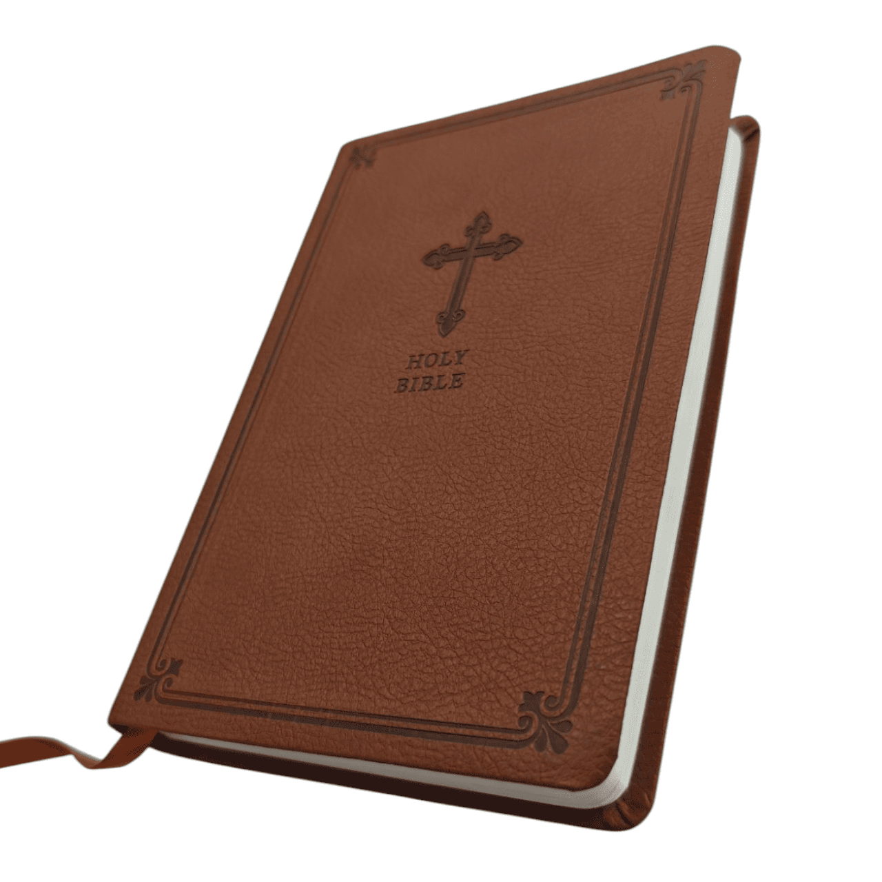 KJV Value Compact Thinline Bible, Brown Leatherflex, Red Letter Edition
