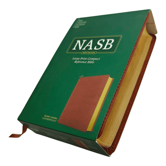 NASB Large Print Compact Reference Bible, Leathersoft, Black - Easy-to-Read Font in a Portable Size - 9781087765709