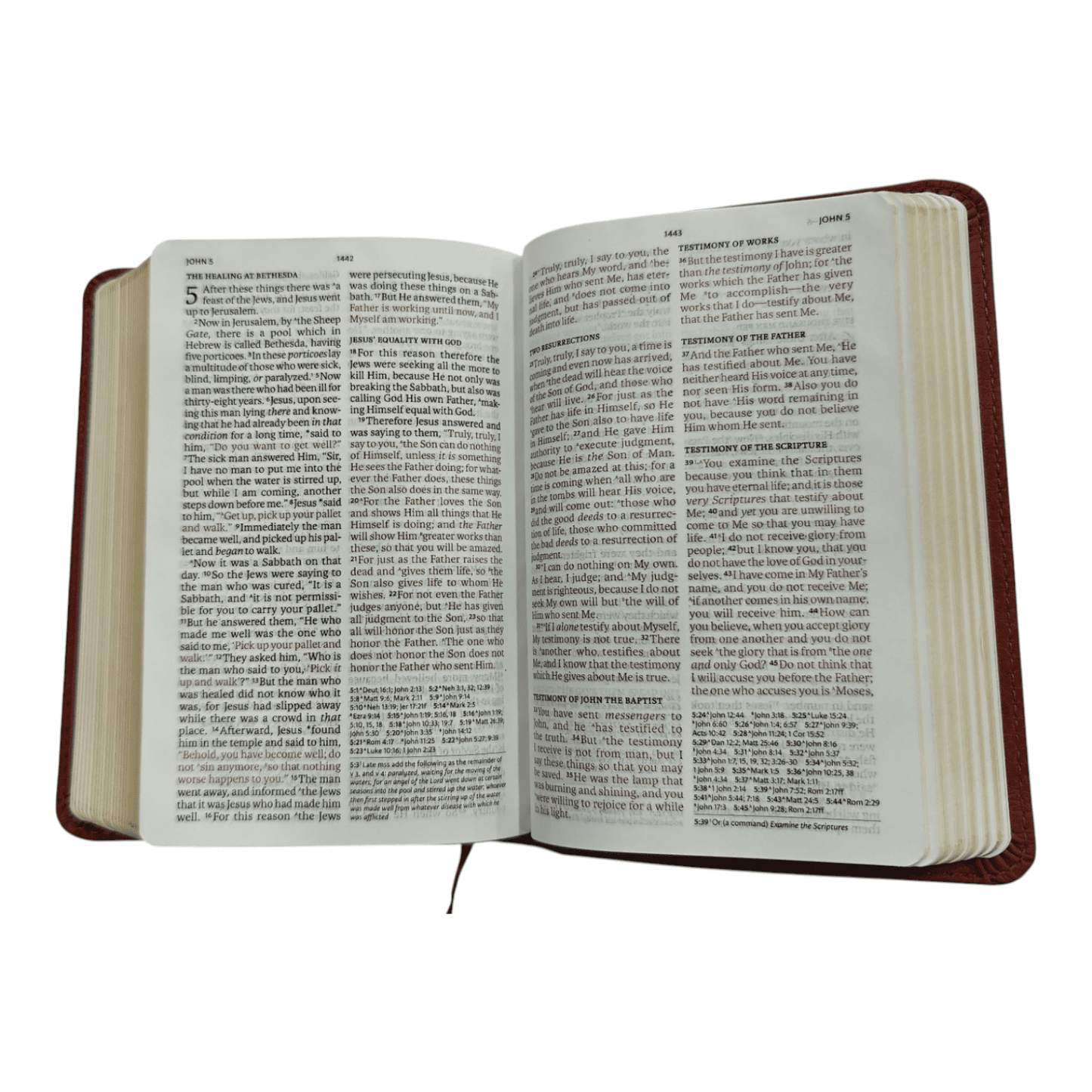 NASB Large Print Compact Reference Bible, Leathersoft, Black - Easy-to-Read Font in a Portable Size - 9781087765709