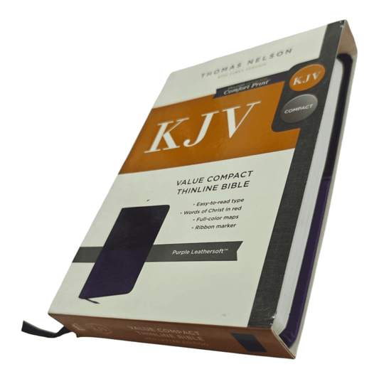 KJV Value Compact Thinline Bible, Brown, Leatherflex, Red Letter Edition - Easy-to-Carry King James Version - 9780785225850