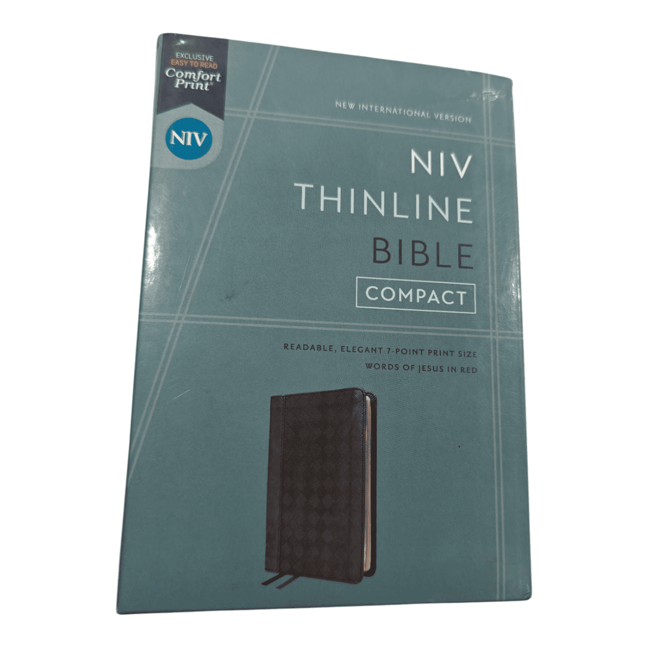 NIV Thinline Bible, Compact, Leathersoft, Burgundy, Red Letter Edition: Easy-to-Carry, Large Print, Ribbon Marker