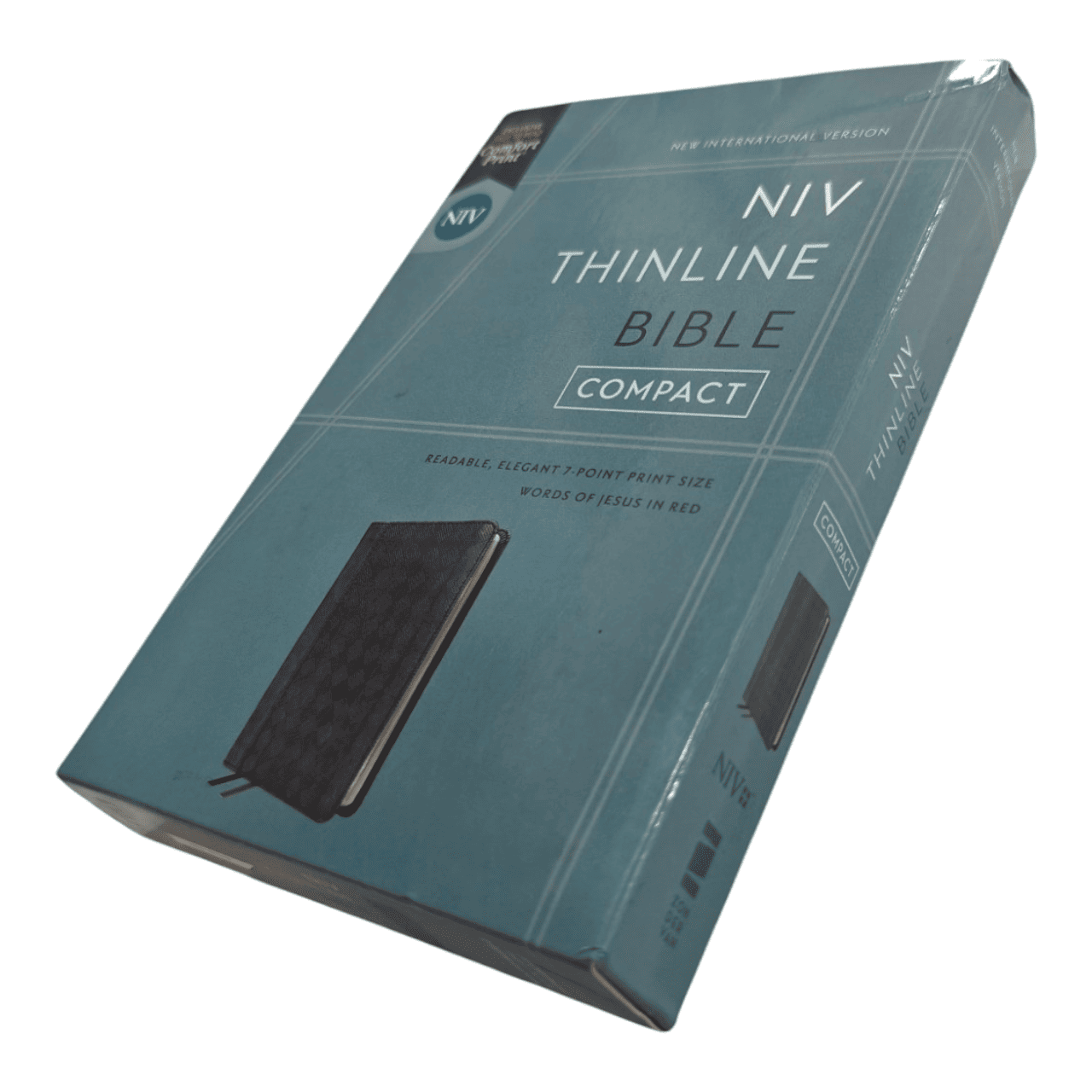 NIV Thinline Bible, Compact, Leathersoft, Burgundy, Red Letter Edition: Easy-to-Carry, Large Print, Ribbon Marker
