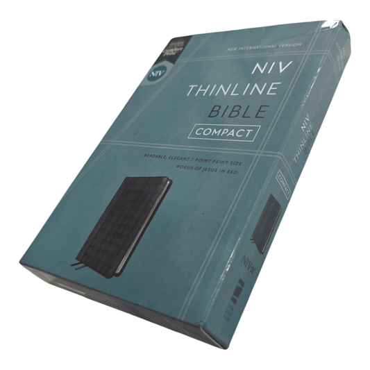 NIV Thinline Bible, Compact, Leathersoft, Burgundy, Red Letter Edition: Easy-to-Carry, Large Print, Ribbon Marker