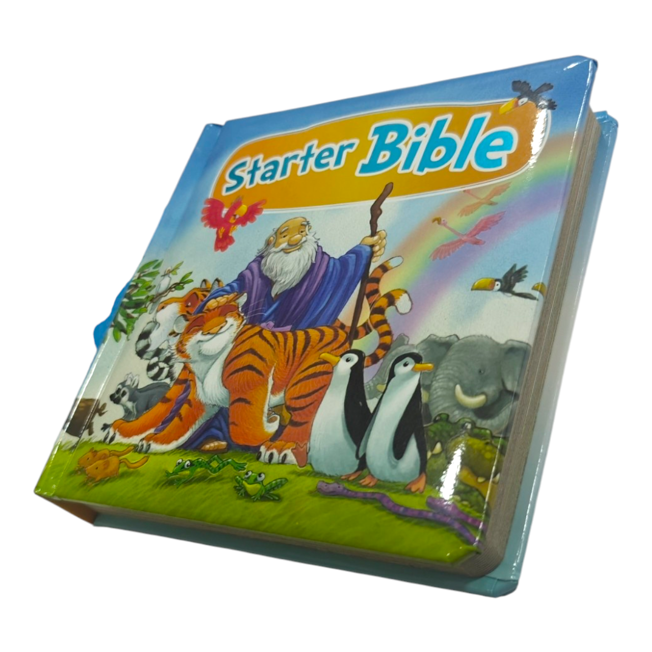 Starter Bible, Baby's First Bible Padded Board Book with Carry Handle (Bible Stories for Toddlers)