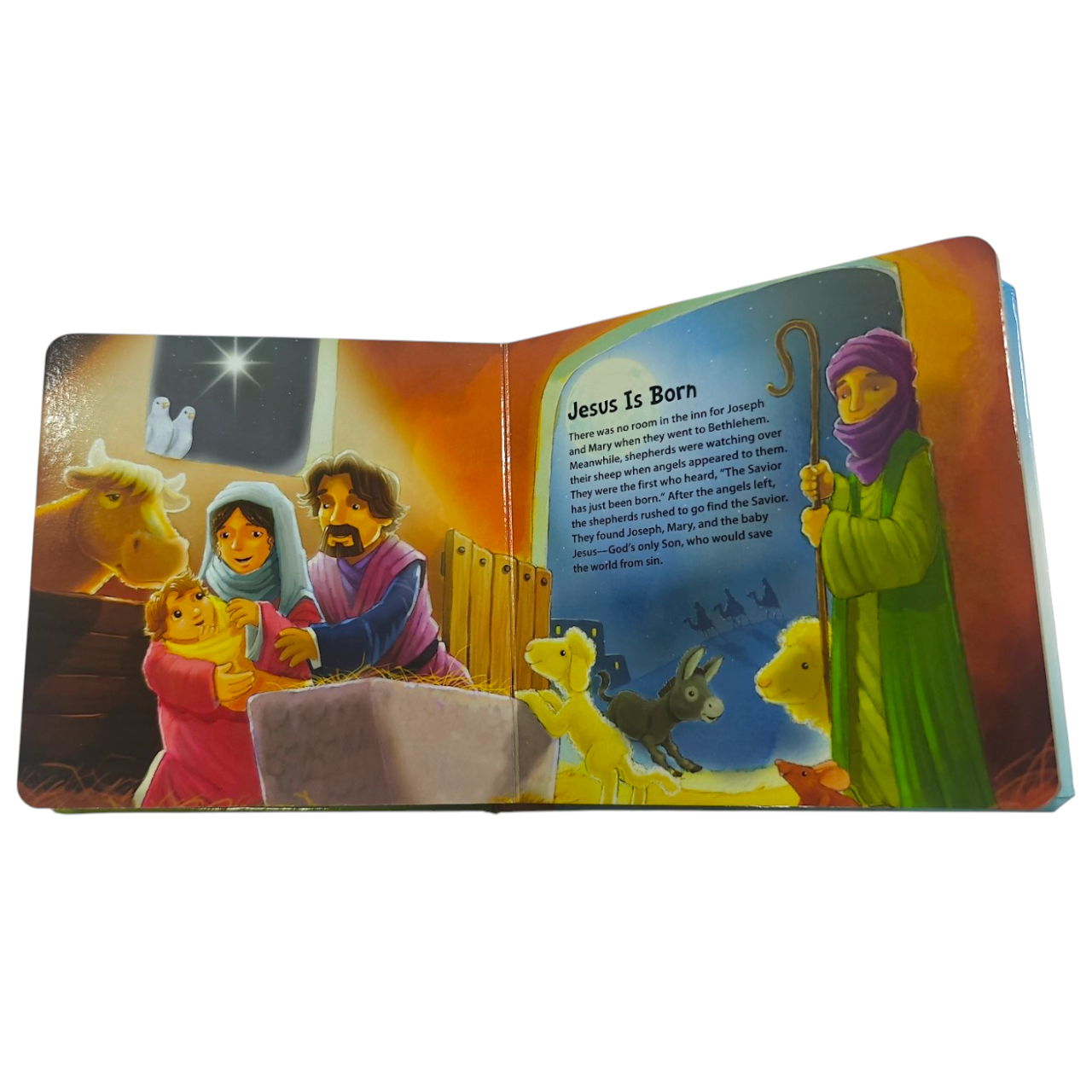 Starter Bible, Baby's First Bible Padded Board Book with Carry Handle (Bible Stories for Toddlers)