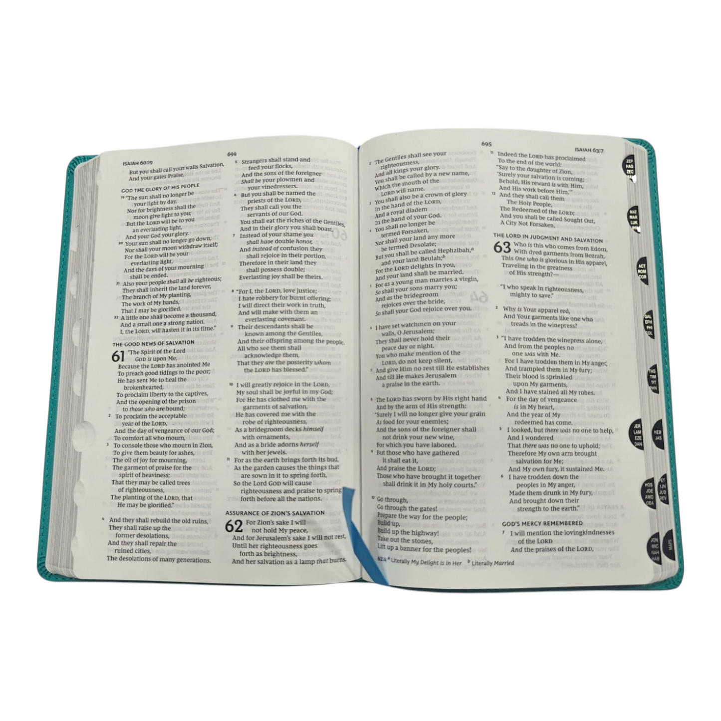 NKJV Thinline Bible Verse Art Cover Collection Genuine Leather Brown Thumb Indexed Red Letter Comfort Print