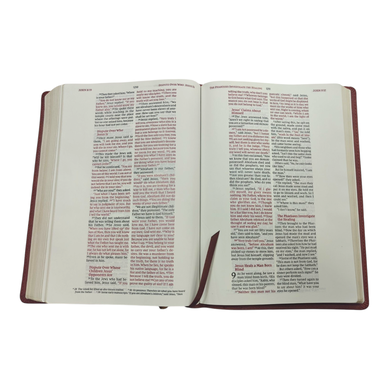 NIV Wide-Margin Bible, Leathersoft, Red Letter, Comfort Print